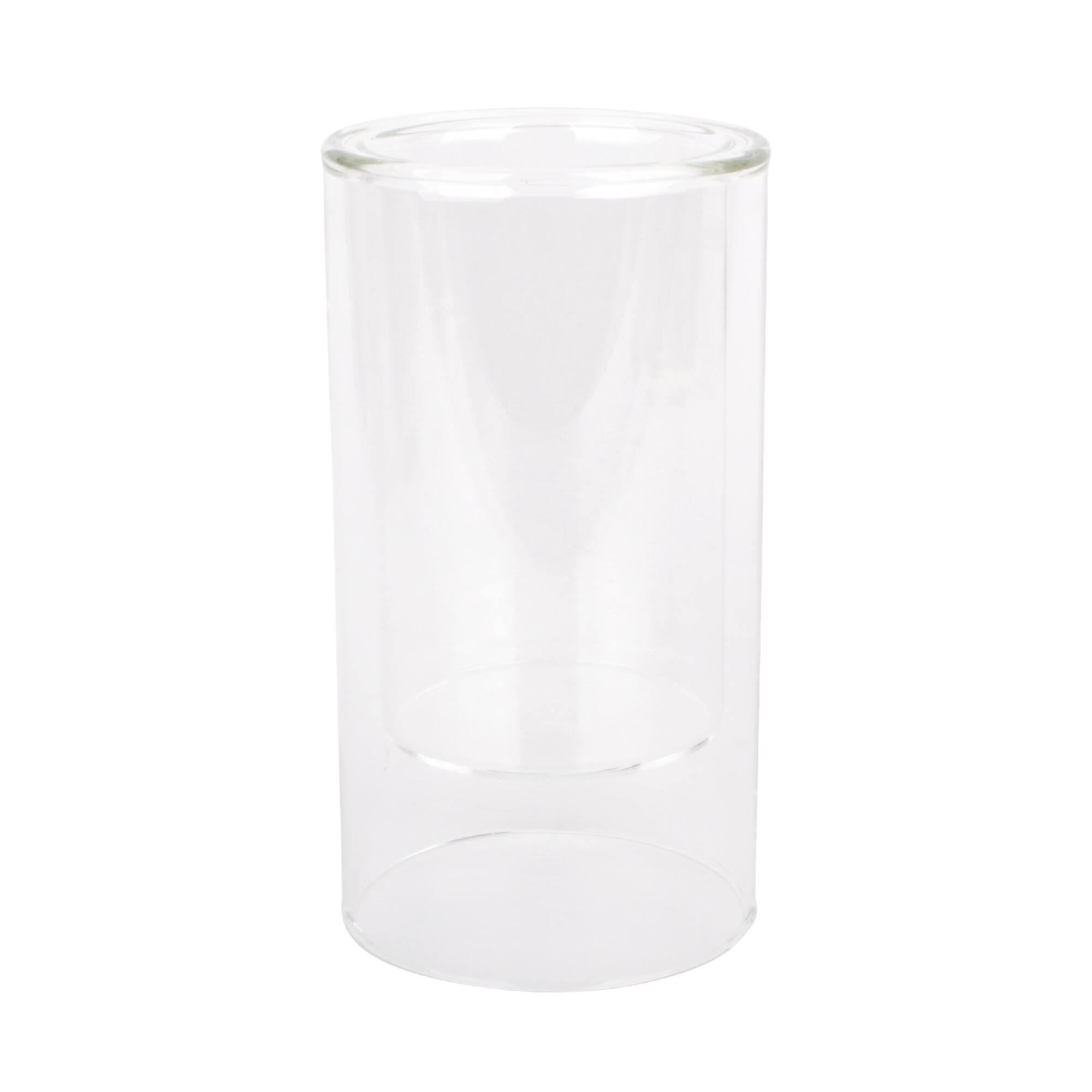 6" Clear Glass Dual Cylinder Candle Holder by Ashland®